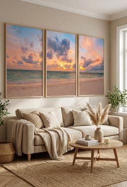 Kit Quadros Decorativos Pôr Do Sol