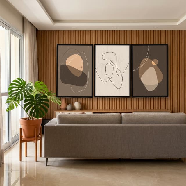 Kit Quadros Decorativos Linhas E Formas