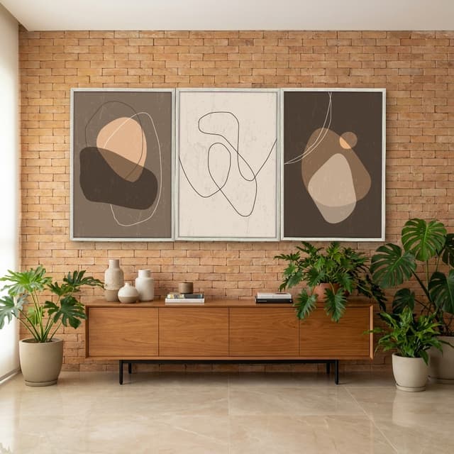 Kit Quadros Decorativos Linhas E Formas