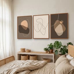 Kit Quadros Decorativos Linhas E Formas