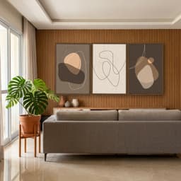 Kit Quadros Decorativos Linhas E Formas