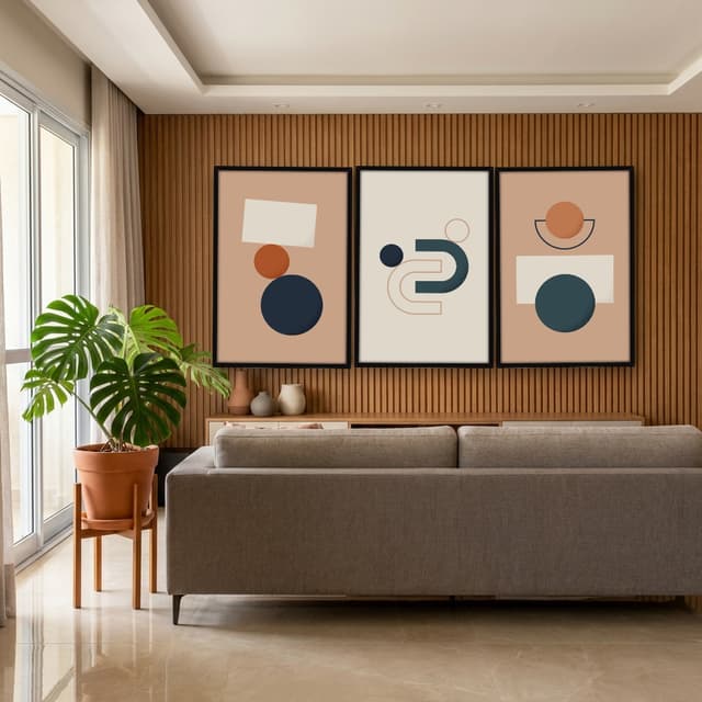 Kit Quadros Decorativos Geométrico