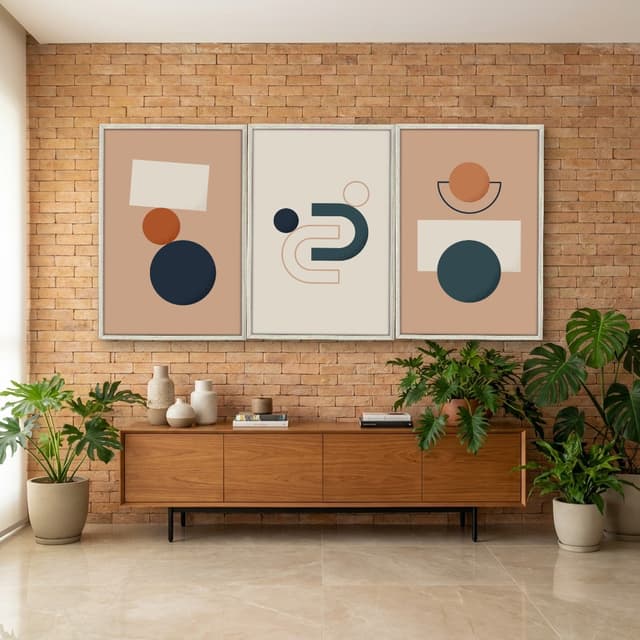 Kit Quadros Decorativos Geométrico