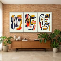 Kit Quadros Decorativos Linhas E Formas