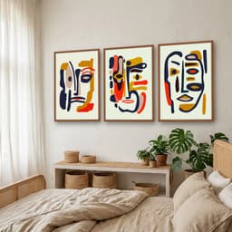 Kit Quadros Decorativos Linhas E Formas