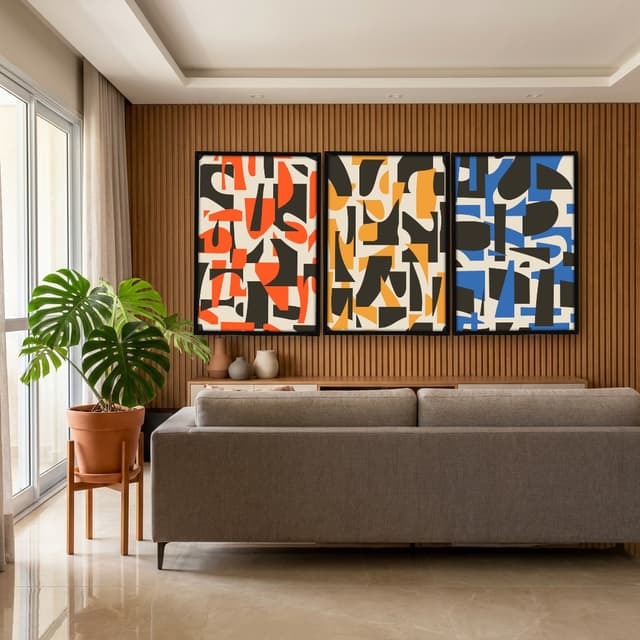 Kit Quadros Decorativos Geométrico