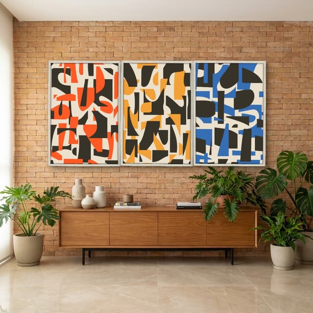 Kit Quadros Decorativos Geométrico