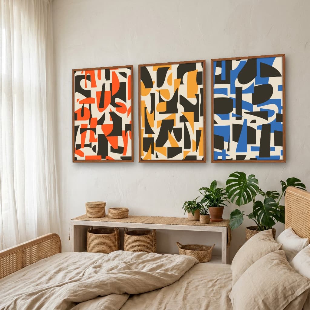 Kit Quadros Decorativos Geométrico
