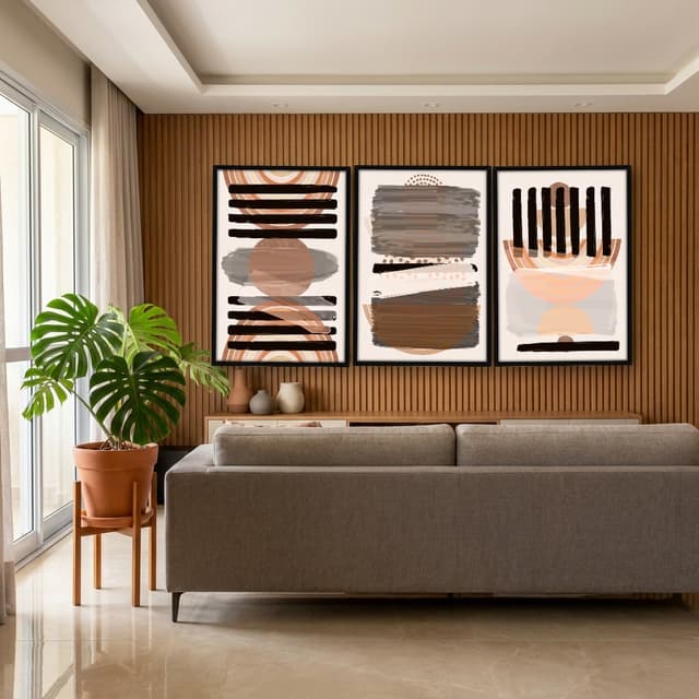 Kit Quadros Decorativos Pinceladas