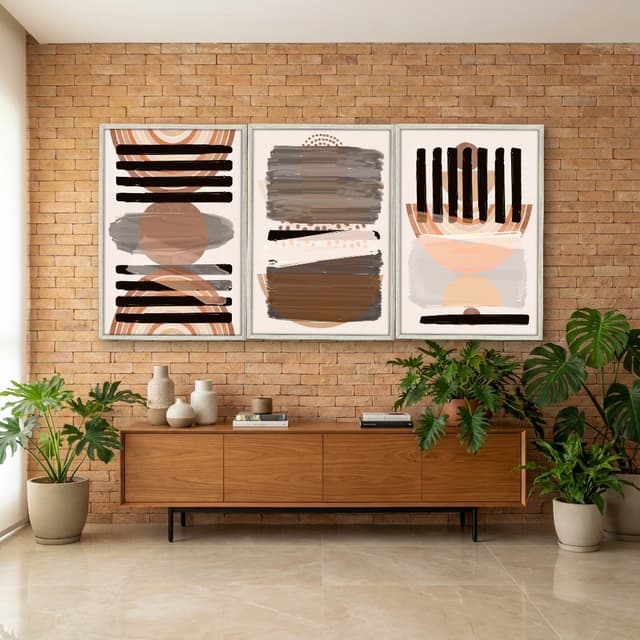 Kit Quadros Decorativos Pinceladas