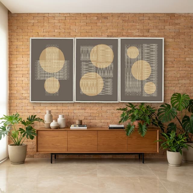 Kit Quadros Decorativos Linhas E Formas