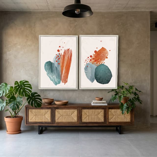 Kit Quadros Decorativos Aquarela