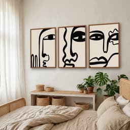 Kit Quadros Decorativos Linhas E Formas