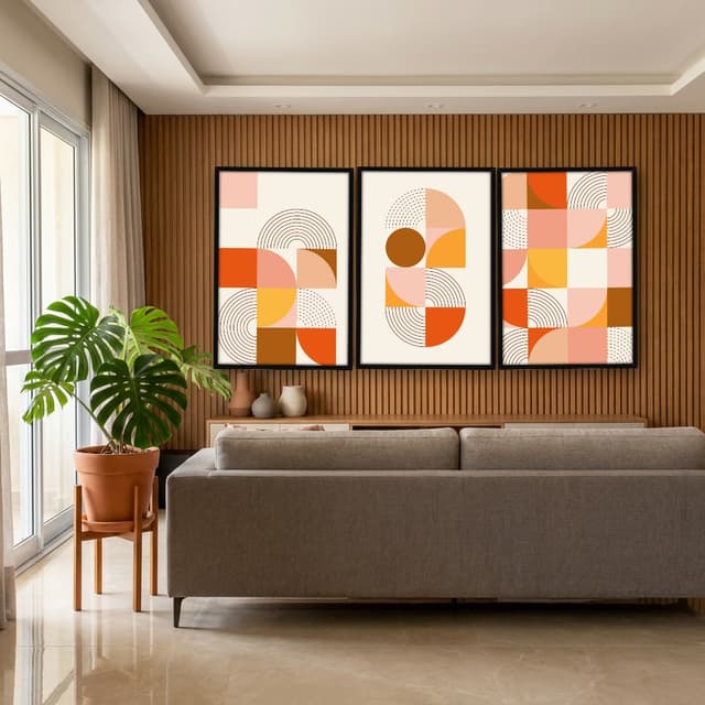 Kit Quadros Decorativos Geométrico