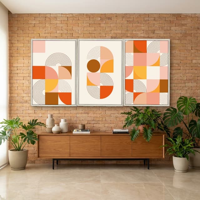 Kit Quadros Decorativos Geométrico