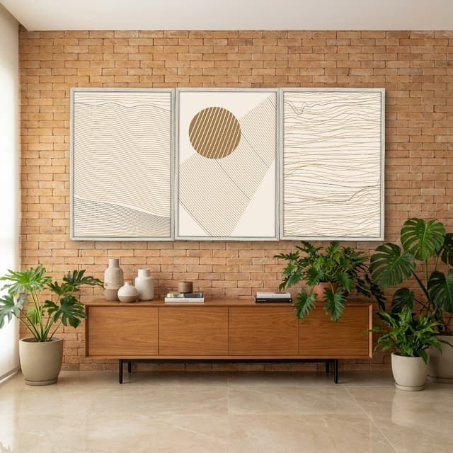 Kit Quadros Decorativos Linhas