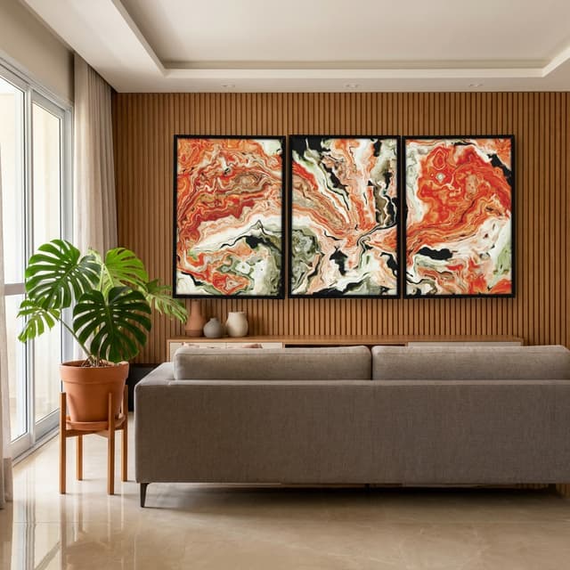Quadro Decorativo Mármore Vermelho