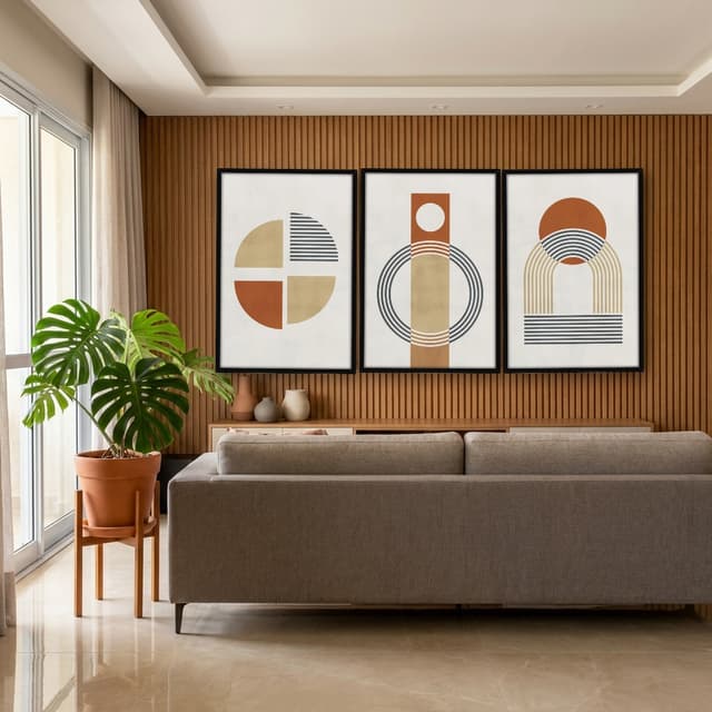 Kit Quadros Decorativos Geométrico