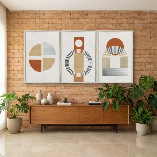 Kit Quadros Decorativos Geométrico