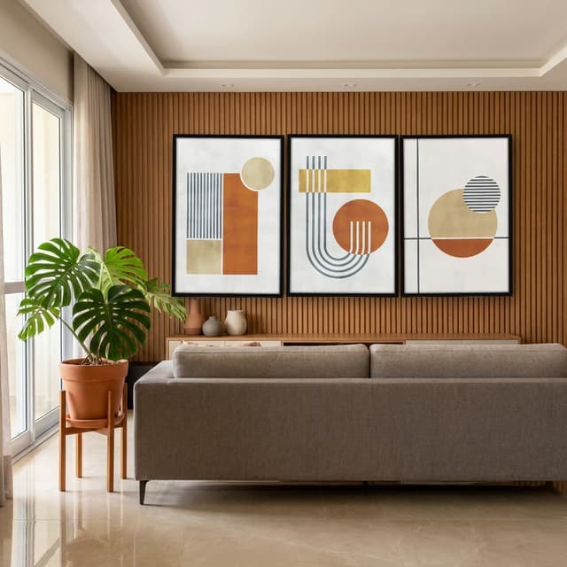 Kit Quadros Decorativos Geométrico