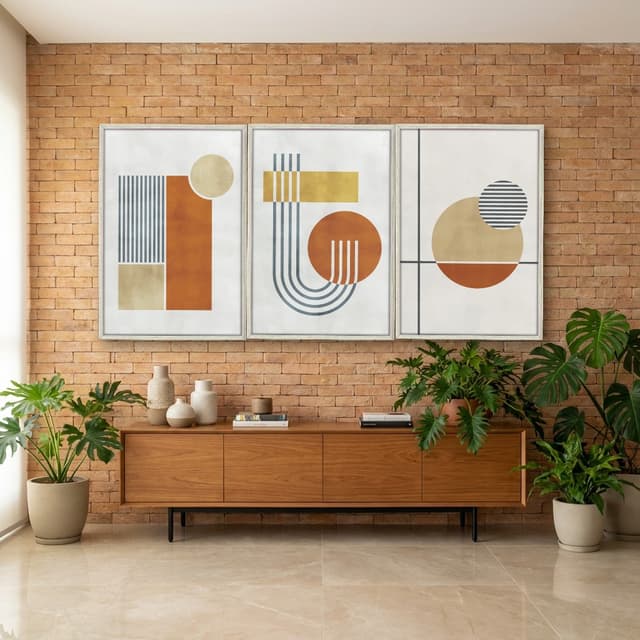 Kit Quadros Decorativos Geométrico