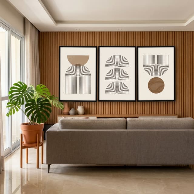 Kit Quadros Decorativos Minimalista Boho
