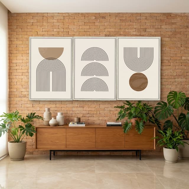 Kit Quadros Decorativos Minimalista Boho