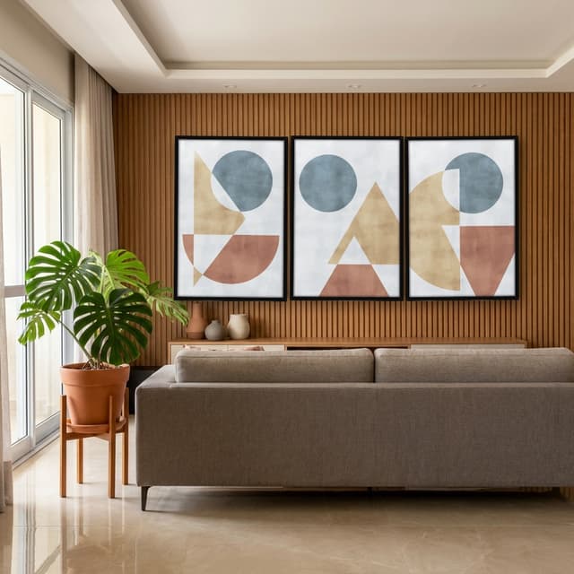 Kit Quadros Decorativos Formas Geométricas