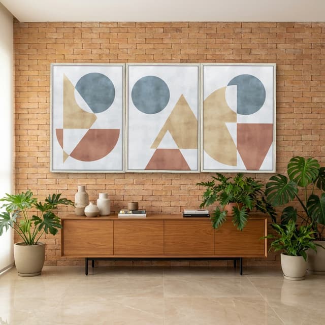 Kit Quadros Decorativos Formas Geométricas
