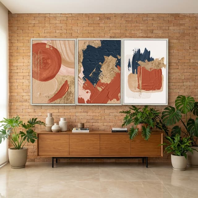 Kit Quadros Decorativos Terracota