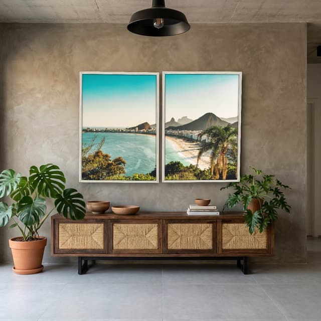 Kit Quadros Decorativos Copacabana Rio De Janeiro