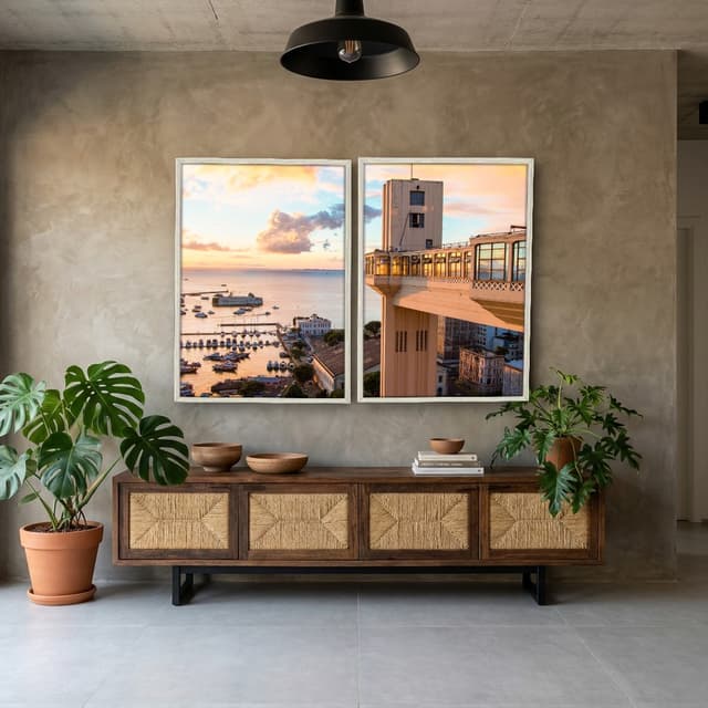 Kit Quadros Decorativos Elevador Lacerda Bahia