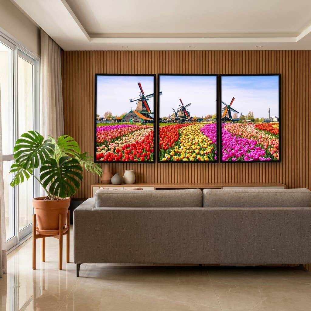 Kit Quadros Decorativos Tulipas Zaanse Holanda