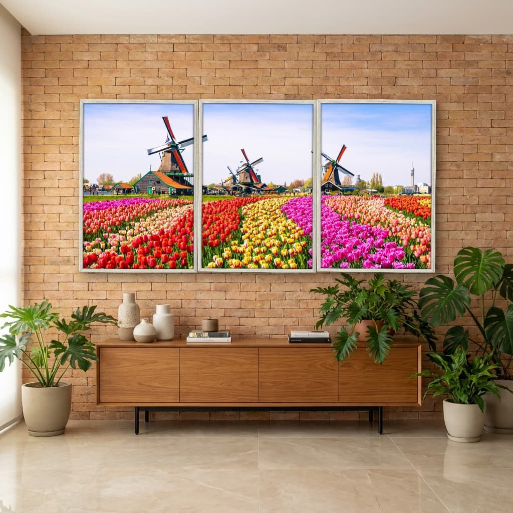 Kit Quadros Decorativos Tulipas Zaanse Holanda