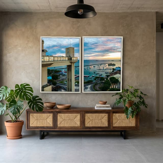 Kit Quadros Decorativos Elevador Lacerda Bahia