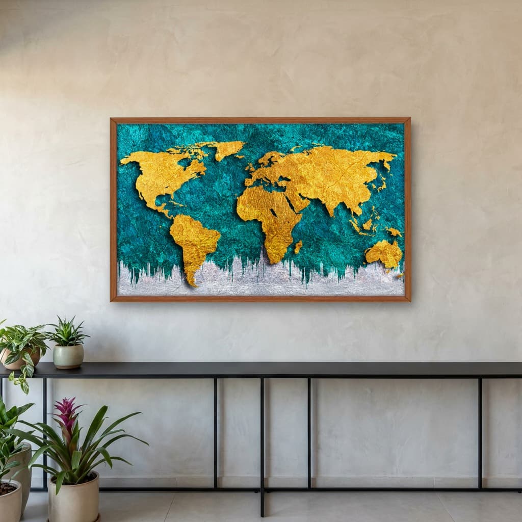 Quadro Decorativo Mapa Mundi