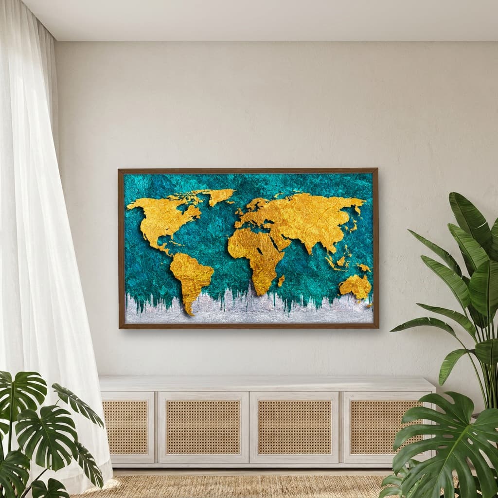 Quadro Decorativo Mapa Mundi