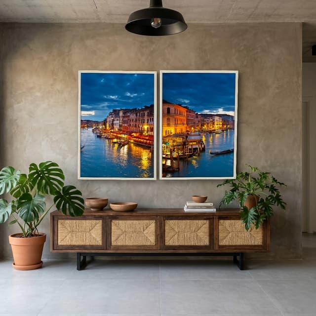 Kit Quadros Decorativos Grande Canal Veneza
