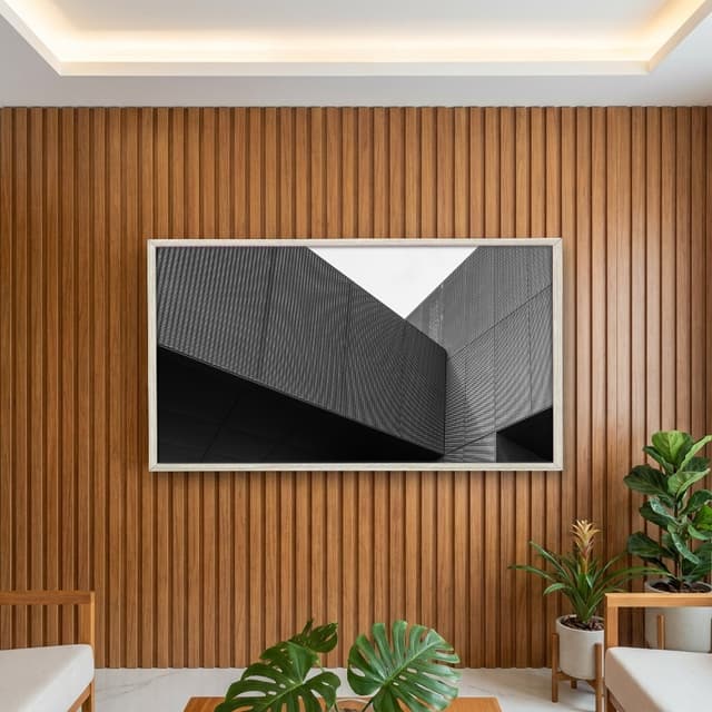 Quadro Decorativo Predio Com Revestimento Perfurado