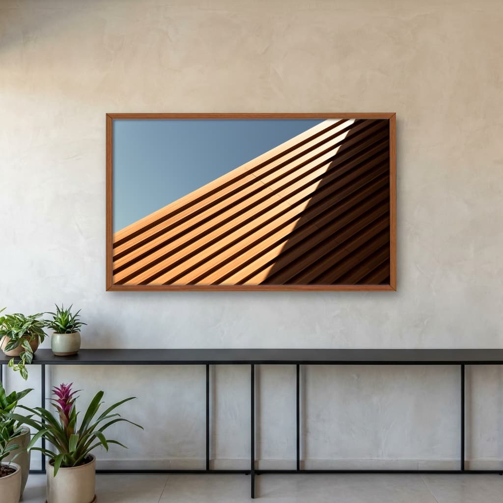 Quadro Decorativo Estrutura De Madeira