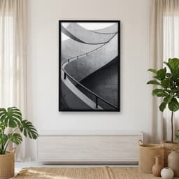Quadro Decorativo Escada Concreto Conceitual