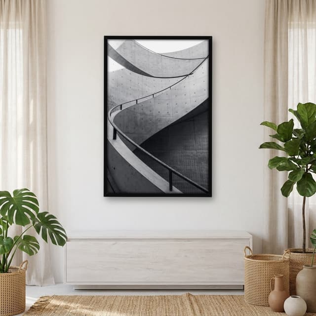 Quadro Decorativo Escada Concreto Conceitual