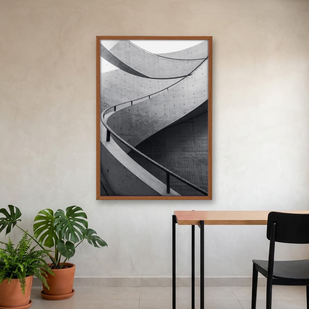 Quadro Decorativo Escada Concreto Conceitual