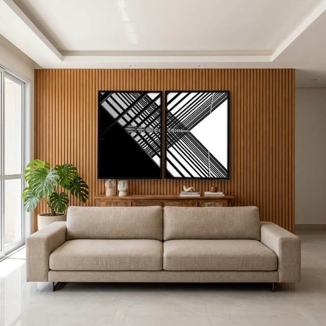 Kit Quadros Decorativos Prédio De Vidro Moderno
