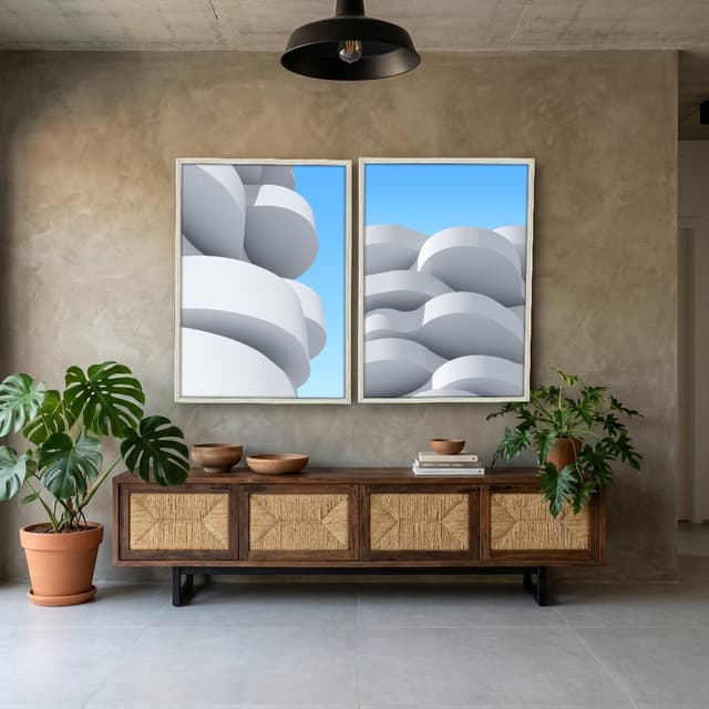 Kit Quadros Decorativos Construção Geométrica