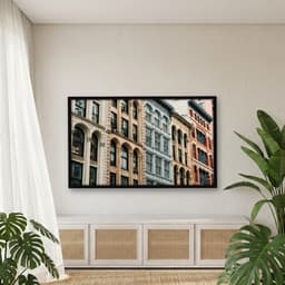 Quadro Decorativo Prédios Antigos Coloridos