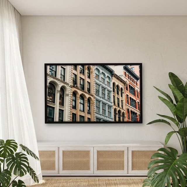 Quadro Decorativo Prédios Antigos Coloridos