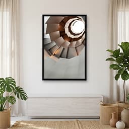 Quadro Decorativo Escultura Espiral Abstrata