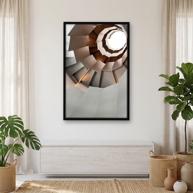 Quadro Decorativo Escultura Espiral Abstrata