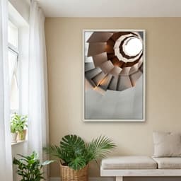 Quadro Decorativo Escultura Espiral Abstrata